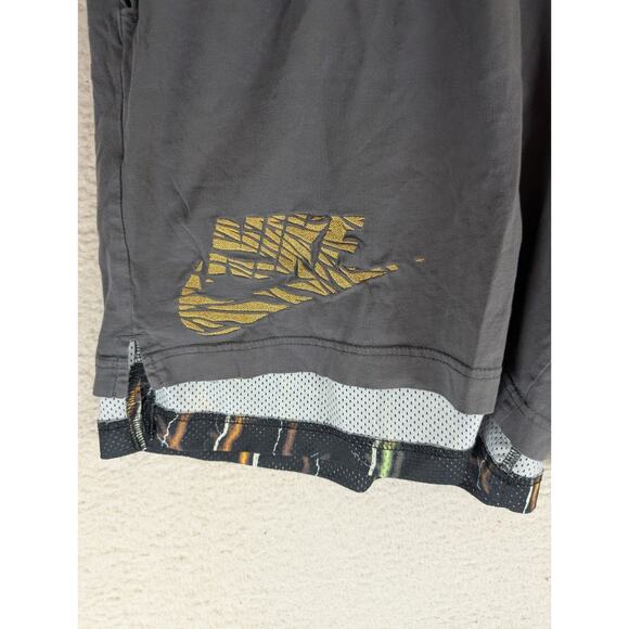 Nike Team Shorts Mens Medium Reversible Lightnight Black Gray Mesh Lined NO TAG - Picture 14 of 15